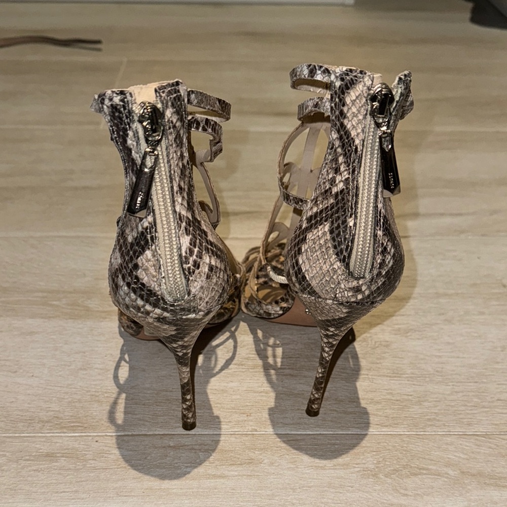 SCHUTZ Snakeskin Strappy High Heels - Picture 3 of 4